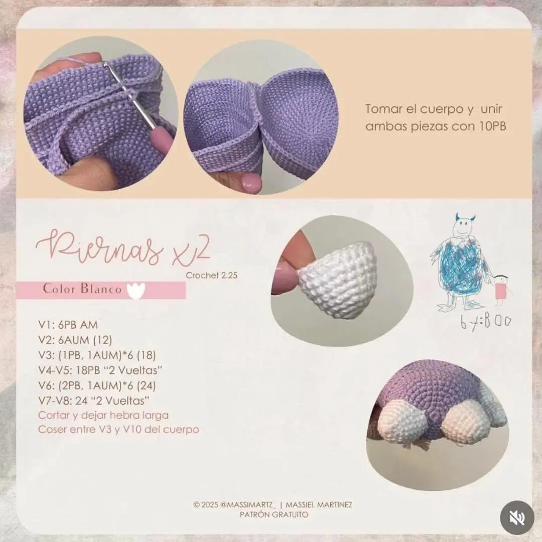 Patrón de amigurumi: Disfraz de Boo con detalles adorables