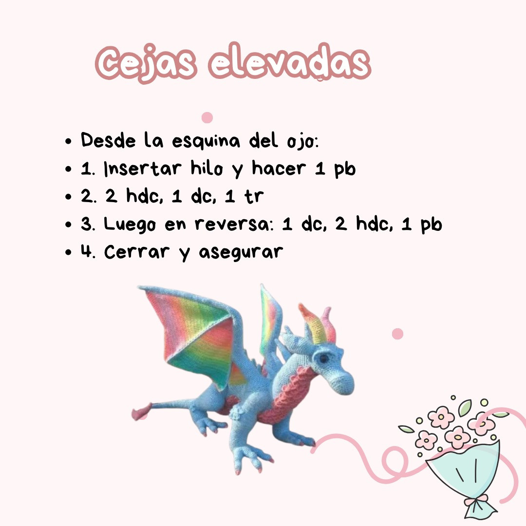 Patrón de Amigurumi: Dragón Arcoíris Colorido y Encantador