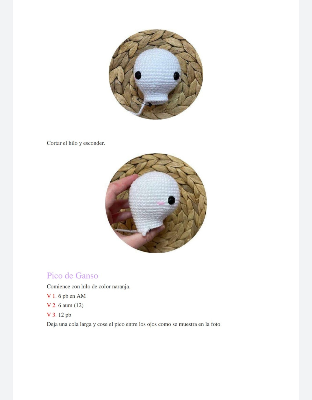 Patrón de Amigurumi: Ganso con Sombrero Elegante