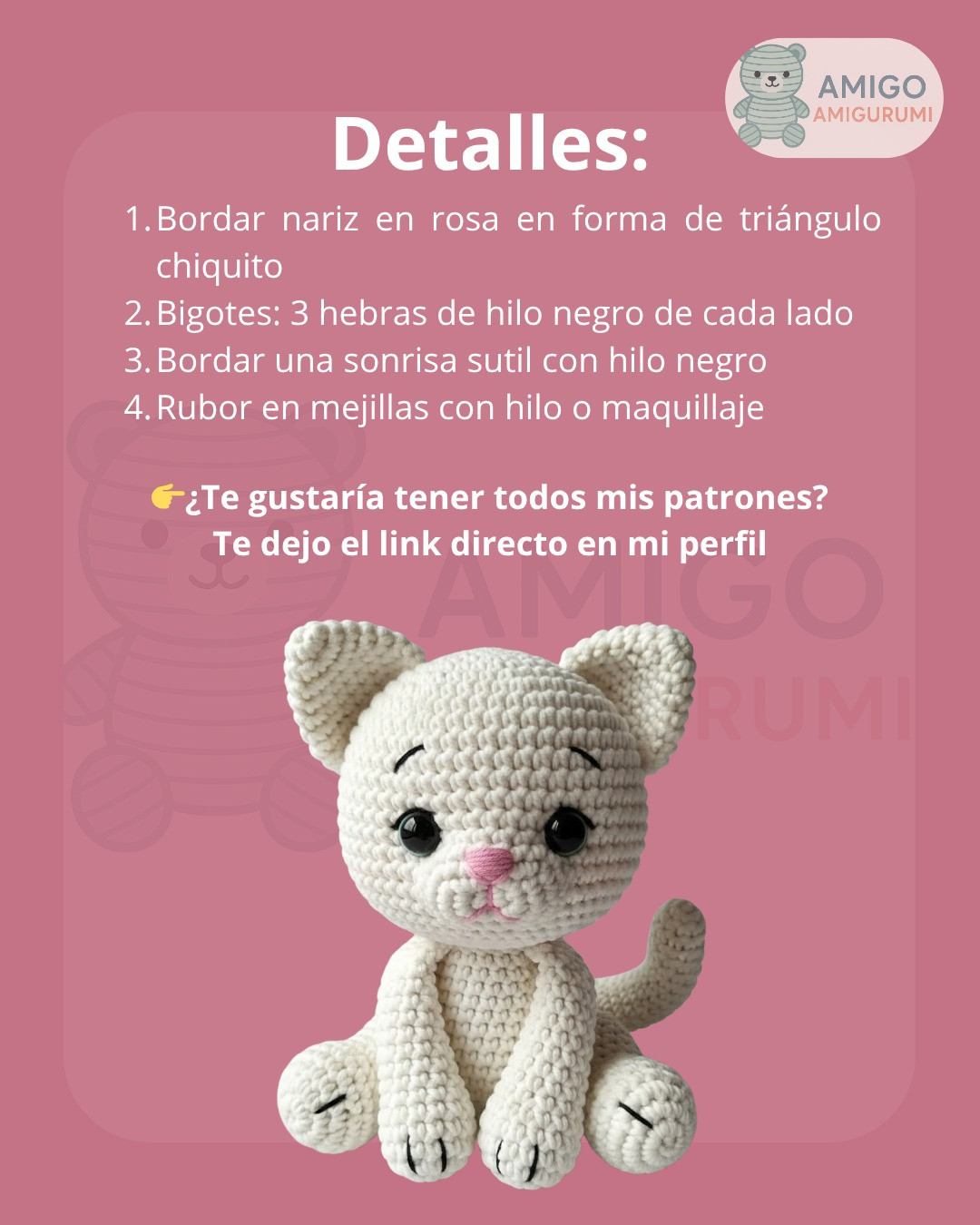 Patrón de Amigurumi: Gatito Tierno para Tejedores Creativos