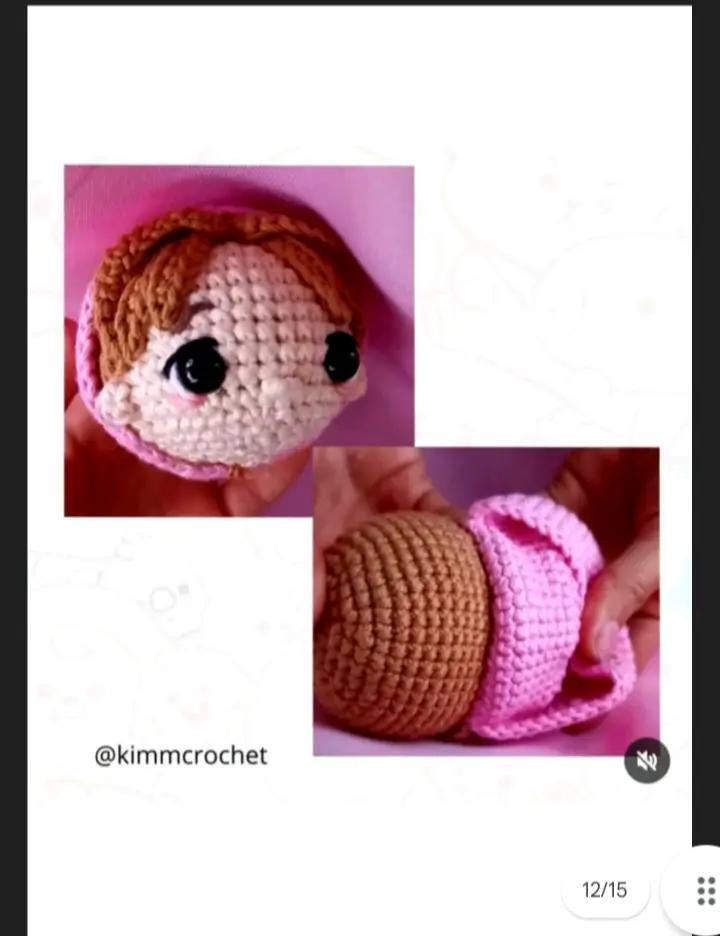 Patrón de amigurumi gratis: muñeco de crochet con orejas de conejo.