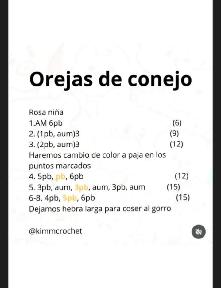 Patrón de amigurumi gratis: muñeco de crochet con orejas de conejo.