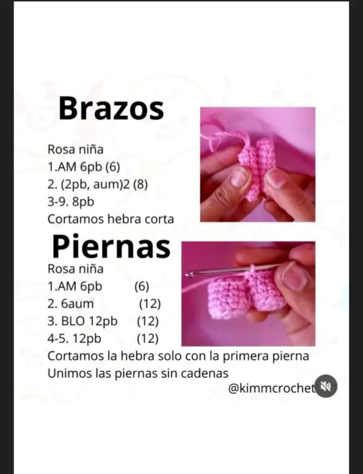 Patrón de amigurumi gratis: muñeco de crochet con orejas de conejo.