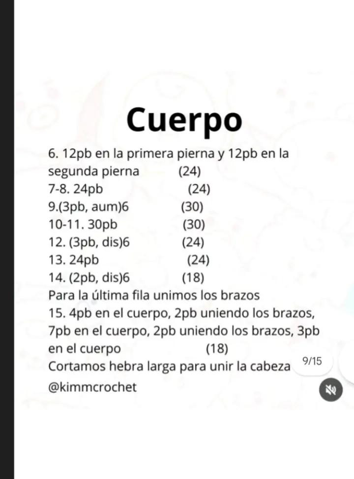 Patrón de amigurumi gratis: muñeco de crochet con orejas de conejo.