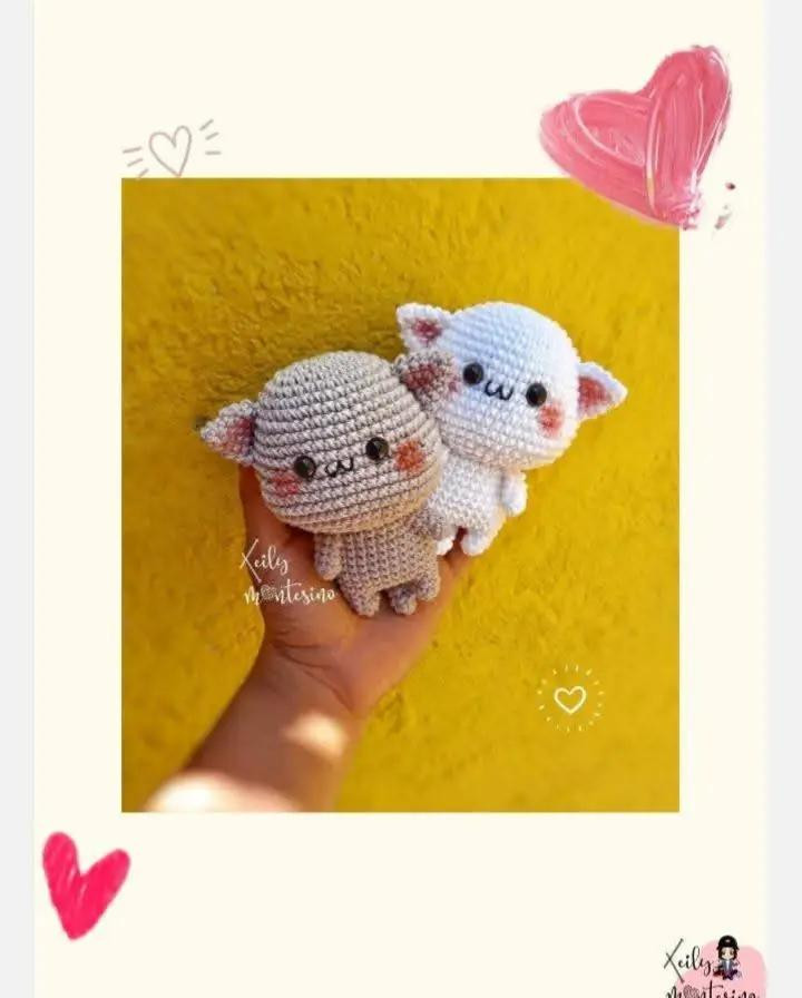 Patrón de amigurumi gratis: tiernos gatitos para principiantes