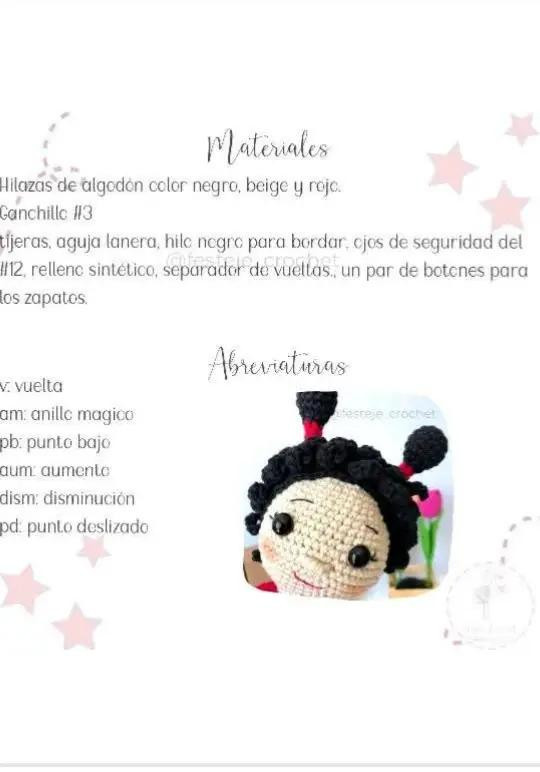 Patrón de amigurumi gratuito: Caty la catarina adorable