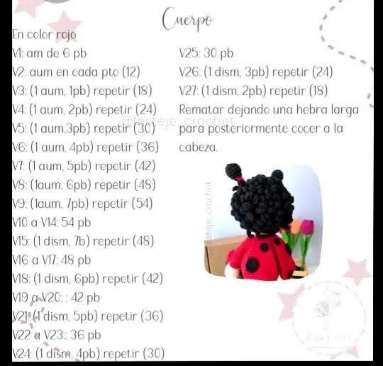 Patrón de amigurumi gratuito: Caty la catarina adorable