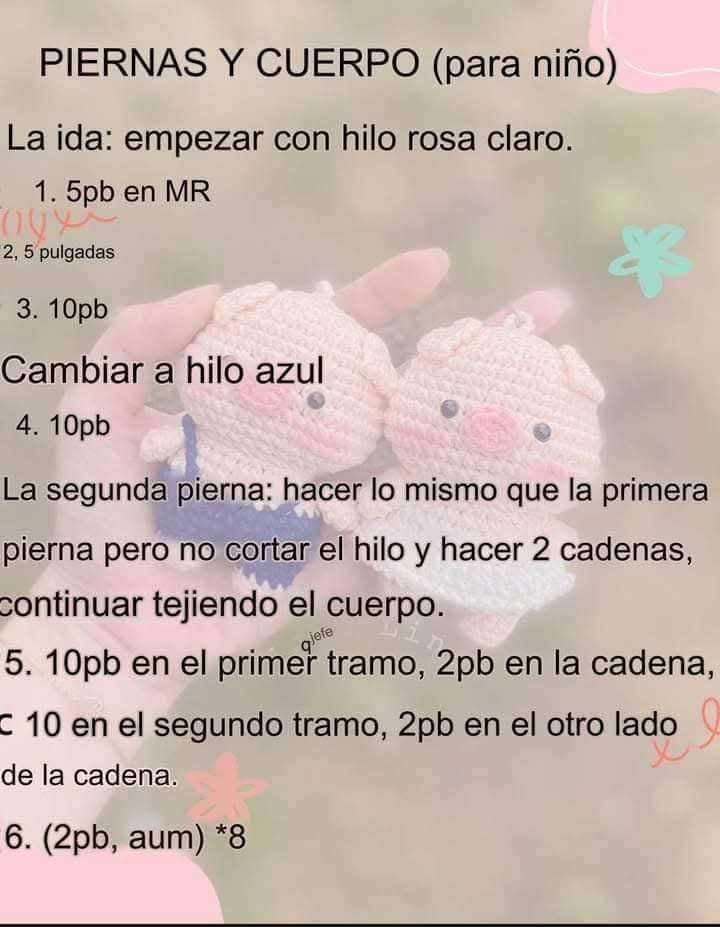 Patrón de amigurumi gratuito: Cerditos adorables para tejer