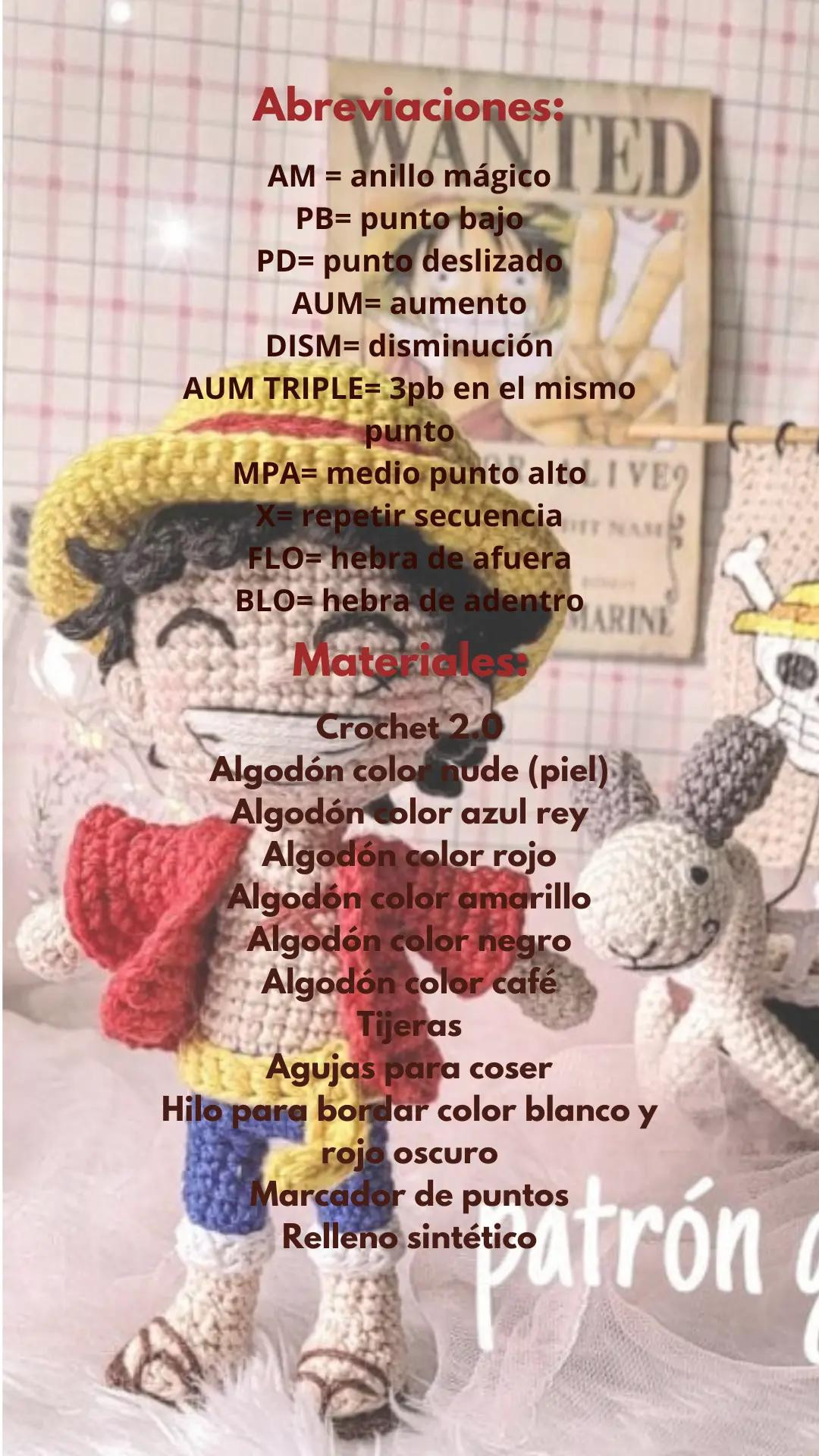 Patrón de amigurumi inspirado en un famoso pirata, gratis para descargar.