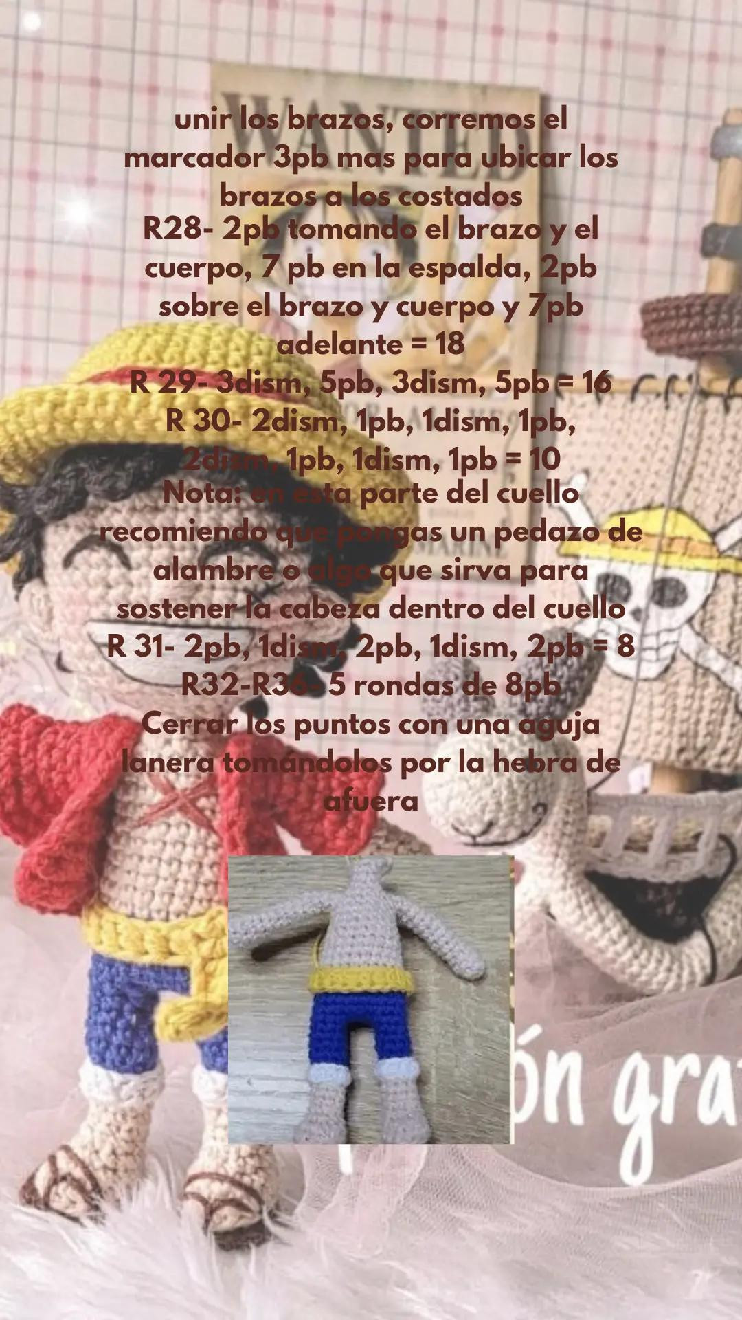 Patrón de amigurumi inspirado en un famoso pirata, gratis para descargar.