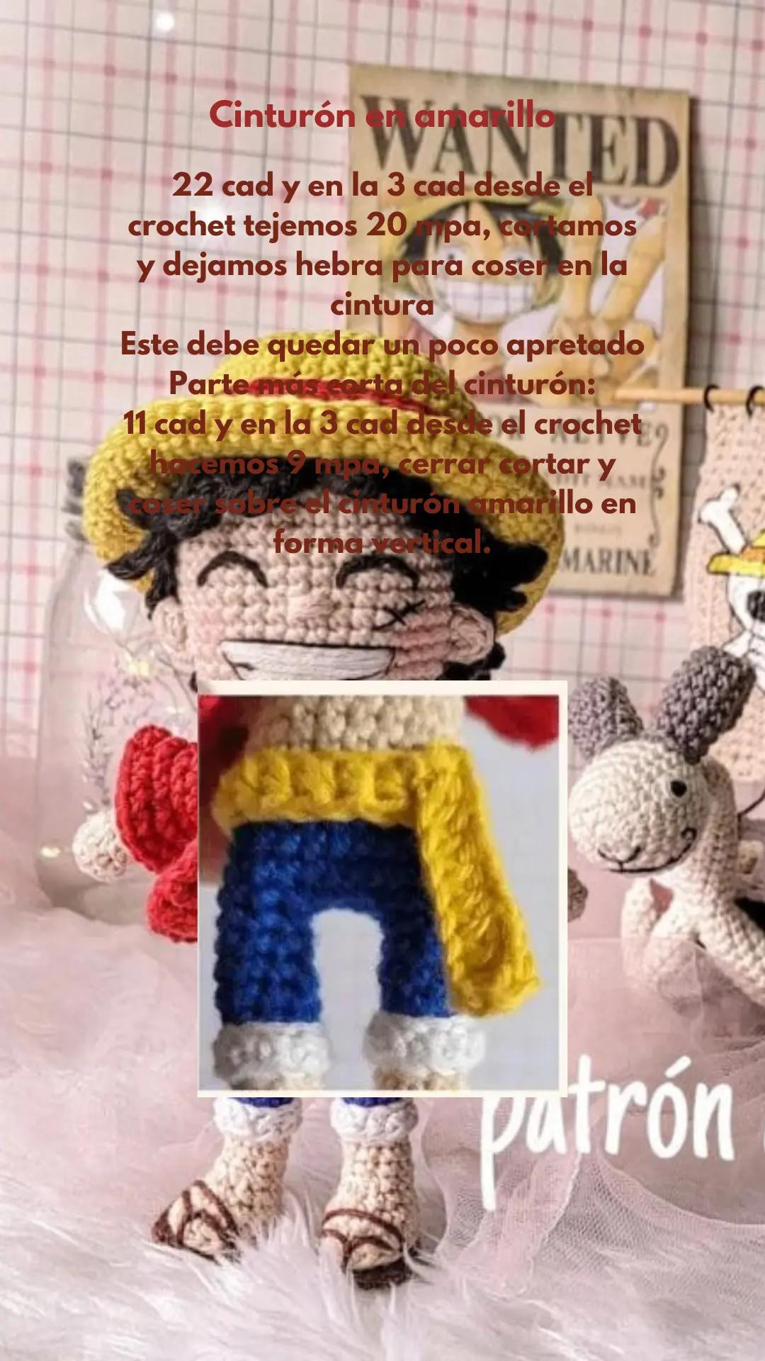 Patrón de amigurumi inspirado en un famoso pirata, gratis para descargar.