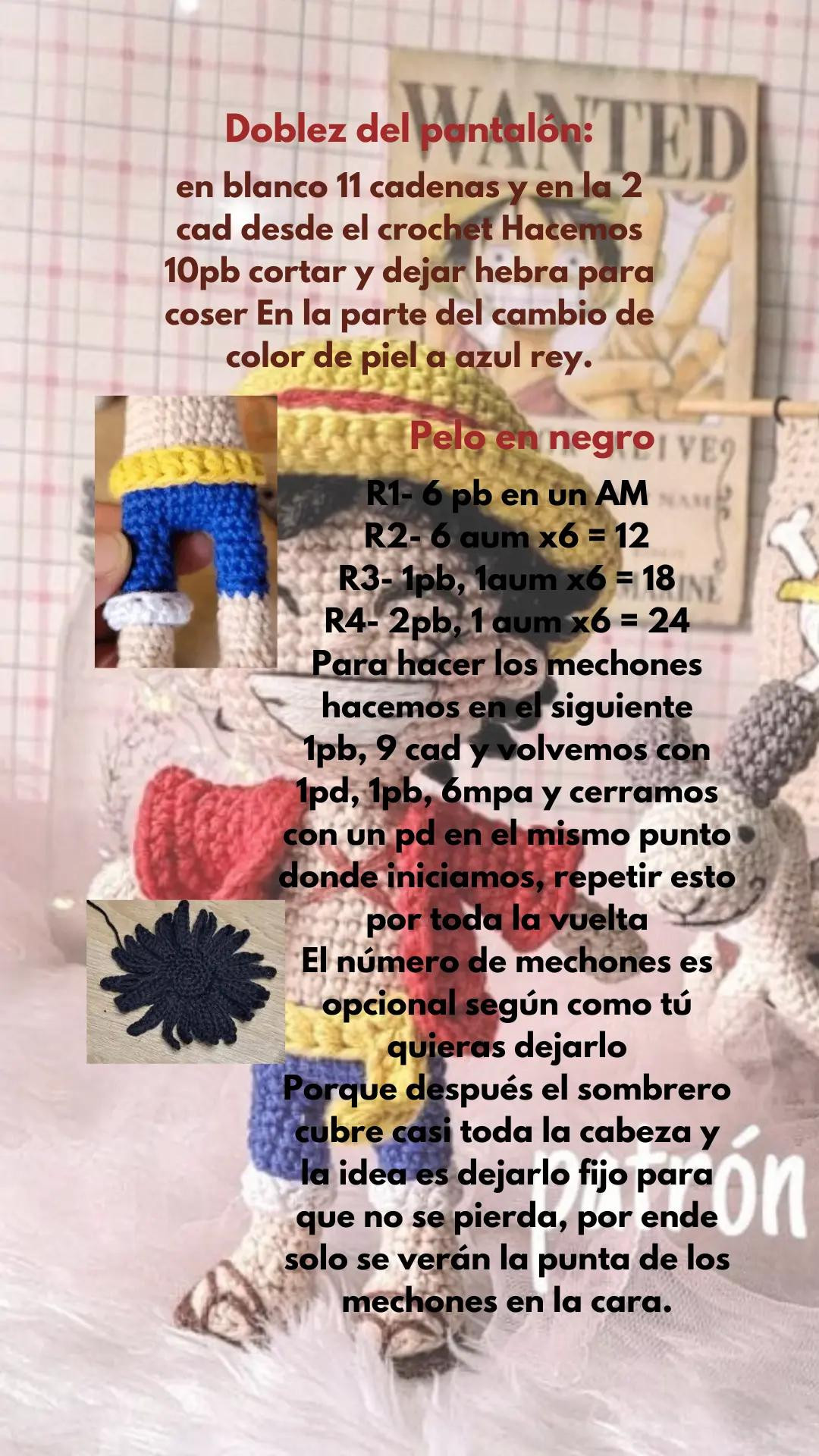 Patrón de amigurumi inspirado en un famoso pirata, gratis para descargar.