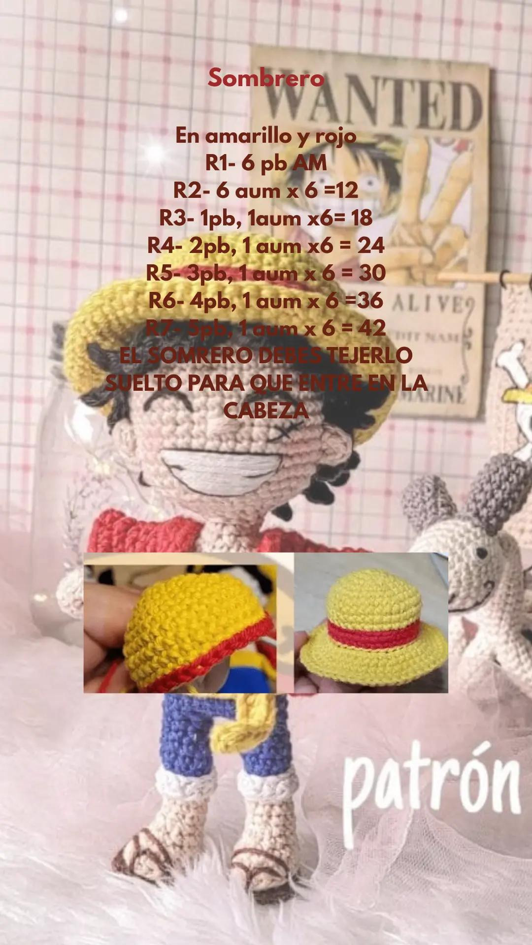Patrón de amigurumi inspirado en un famoso pirata, gratis para descargar.