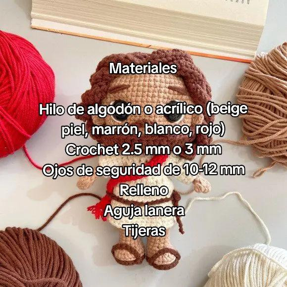 Patrón de Amigurumi: Jesús de Amor, Nivel Intermedio, 20-25 cm