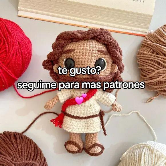 Patrón de Amigurumi: Jesús de Amor, Nivel Intermedio, 20-25 cm