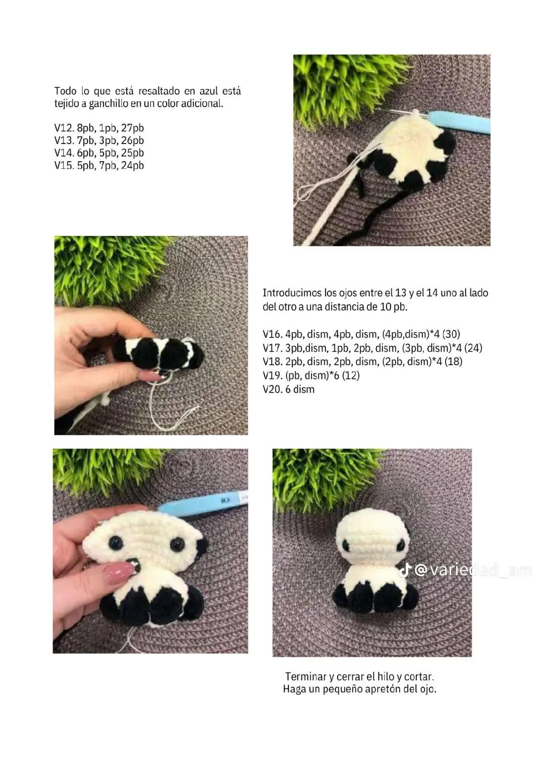 Patrón de Amigurumi: Llavero de Vaquita en Tres Colores Diferentes