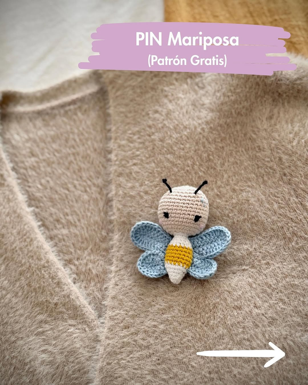 Patrón de Amigurumi: Mariposa de Ganchillo Paso a Paso Gratis
