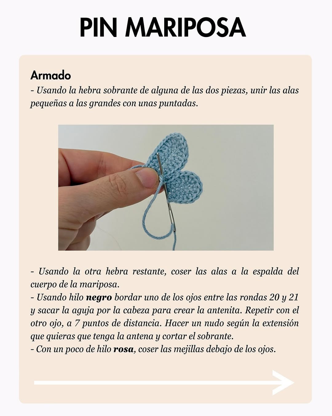 Patrón de Amigurumi: Mariposa de Ganchillo Paso a Paso Gratis