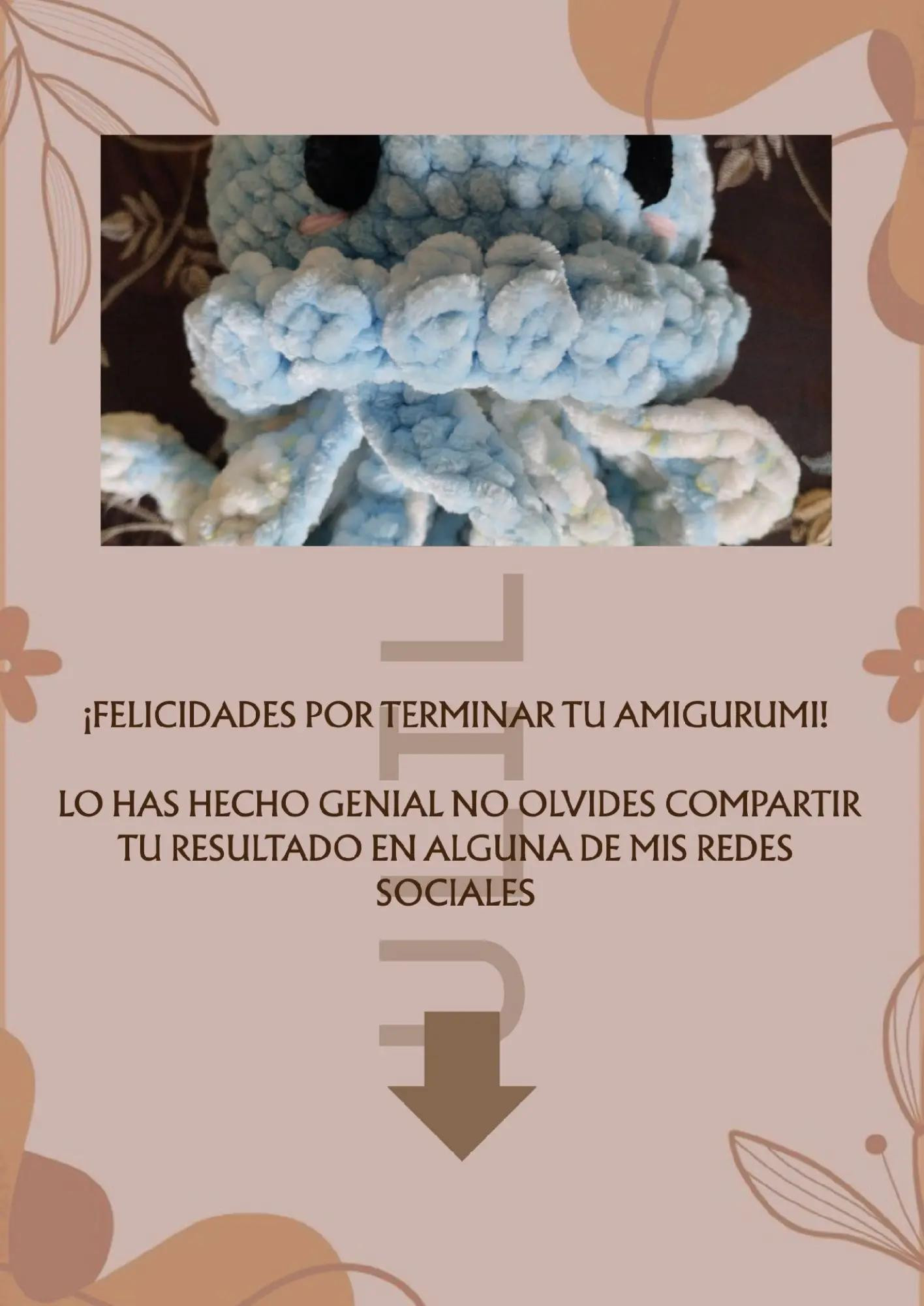 Patrón de Amigurumi: Medusa Azul Suave para Principiantes