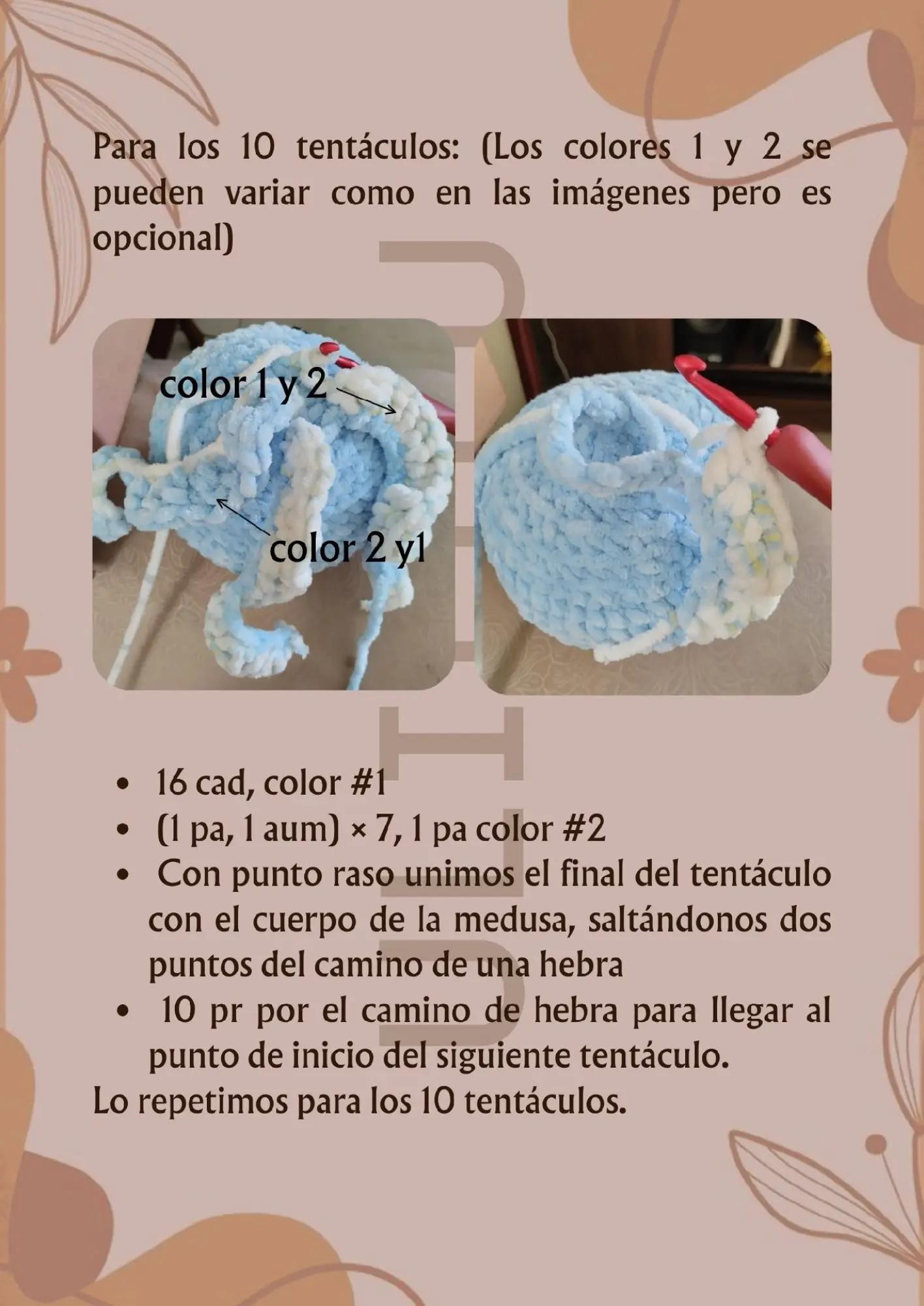 Patrón de Amigurumi: Medusa Azul Suave para Principiantes