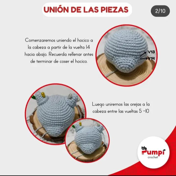 Patrón de Amigurumi: Mew de Pokémon, Parte 1