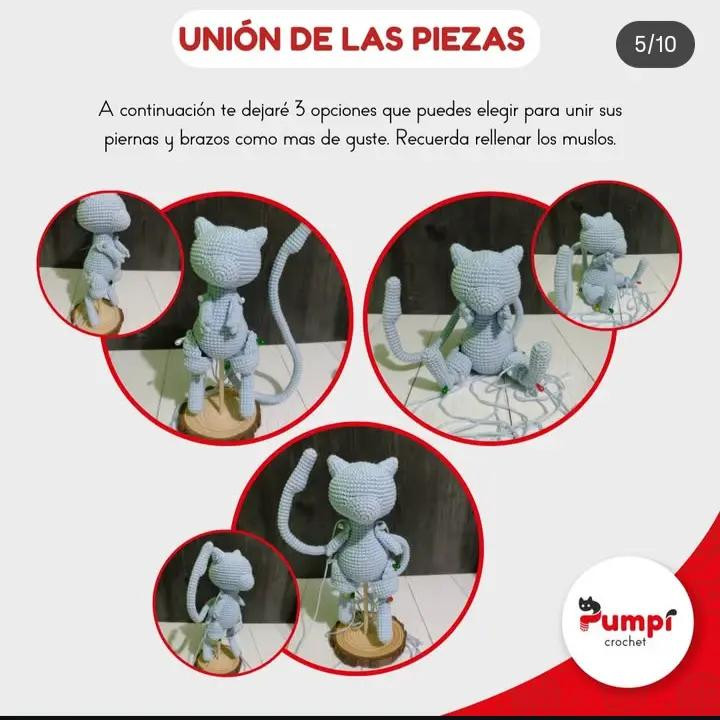 Patrón de Amigurumi: Mew de Pokémon, Parte 1