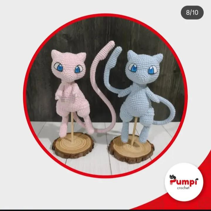 Patrón de Amigurumi: Mew de Pokémon, Parte 1