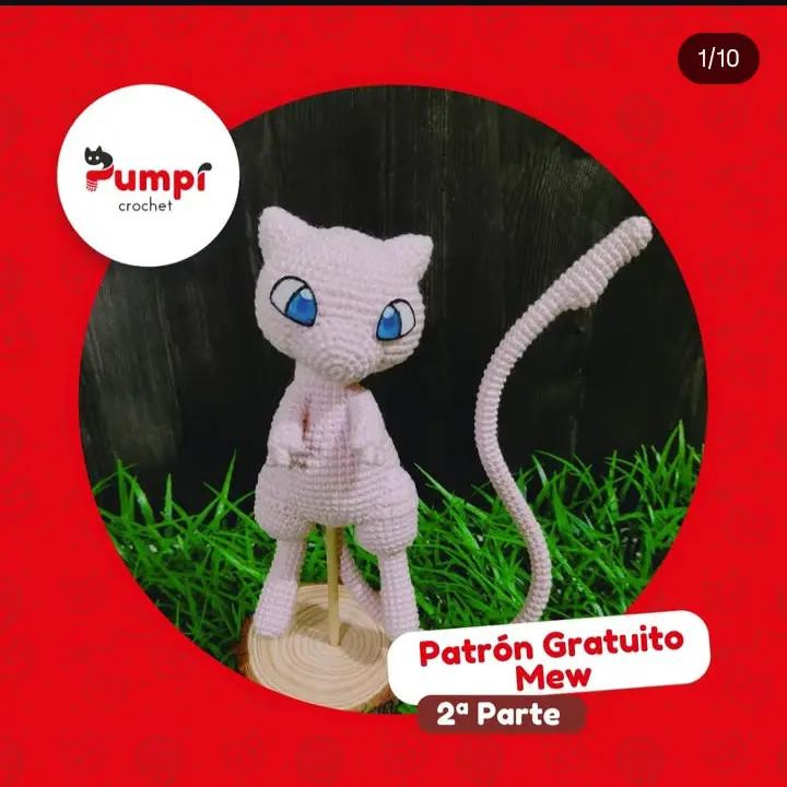 Patrón de Amigurumi: Mew de Pokémon, Parte 1