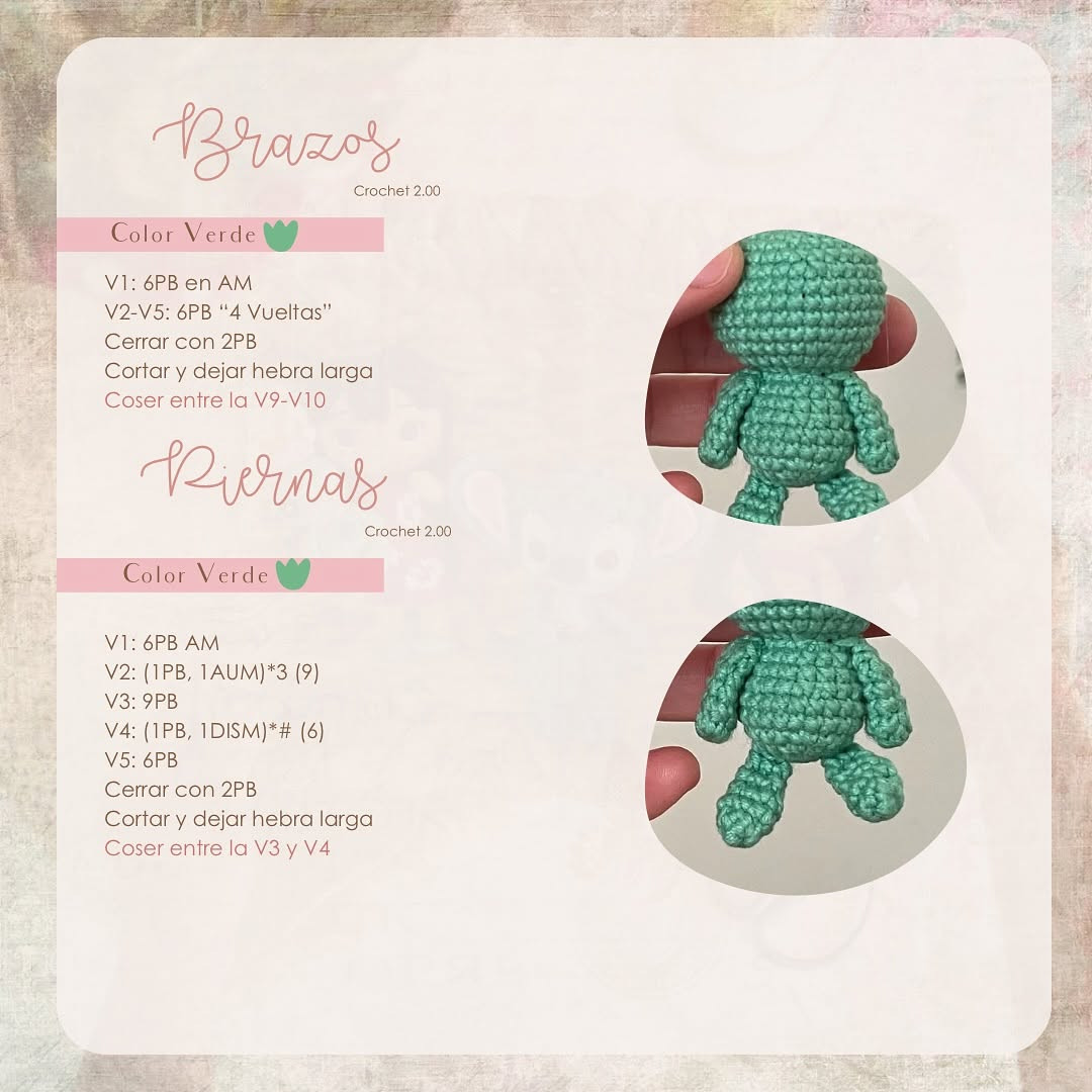 Patrón de Amigurumi: Muñeca con Vestido Rojo y Muñeco Verde