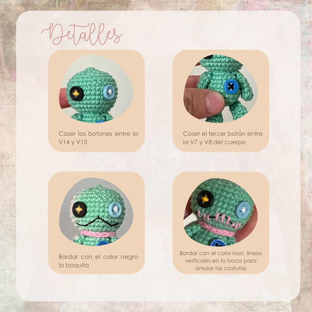 Patrón de Amigurumi: Muñeca con Vestido Rojo y Muñeco Verde