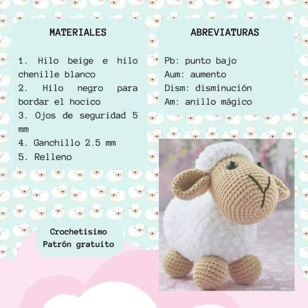 Patrón de Amigurumi Oveja: Crea Tu Propio Peluche de Lana