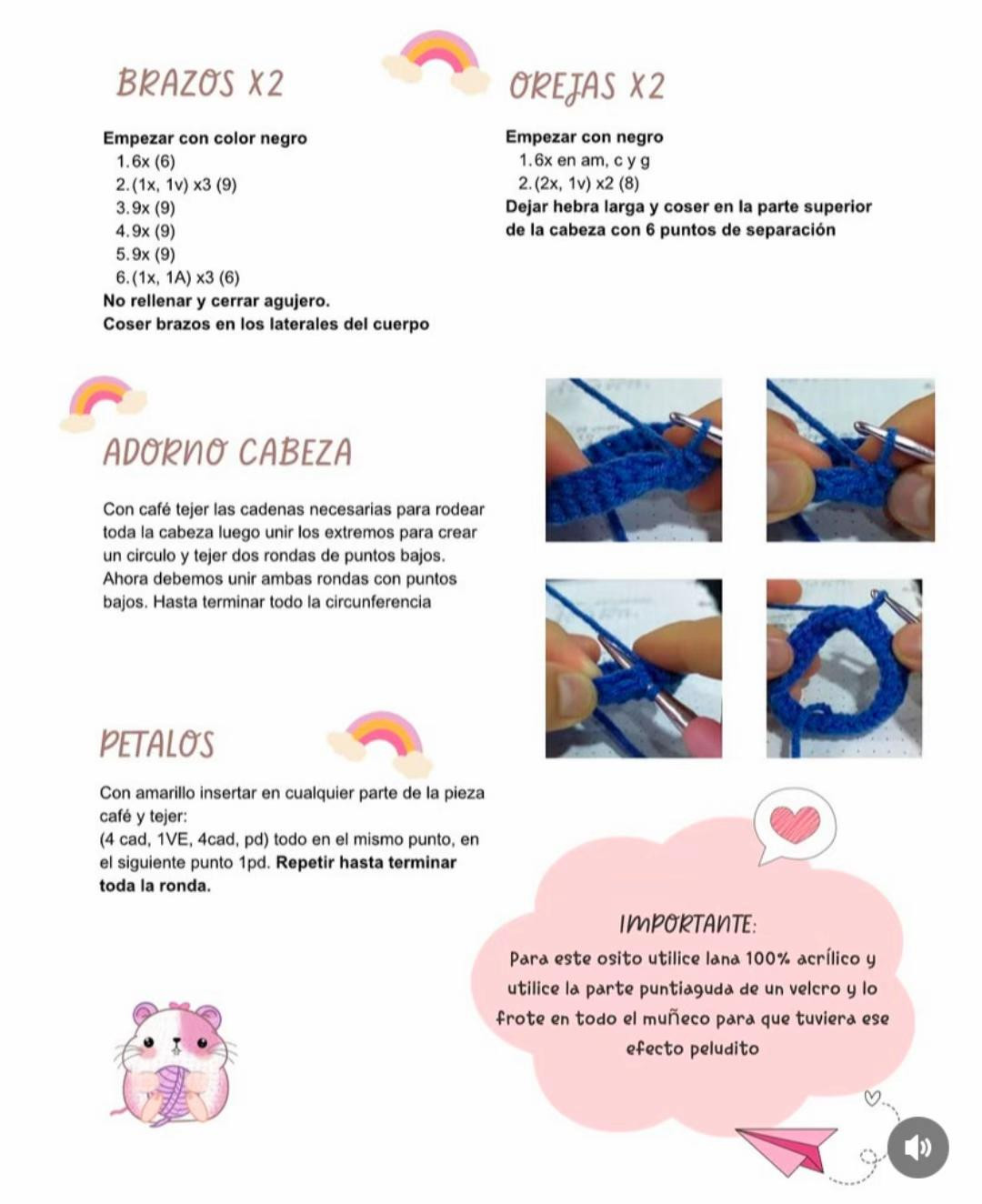 Patrón de amigurumi para crear un adorable panda con bufanda de crochet.