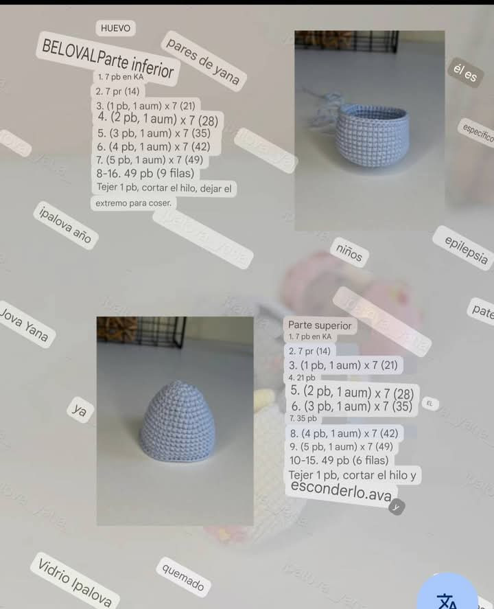 Patrón de Amigurumi: Pollitos en Huevos Sorpresa