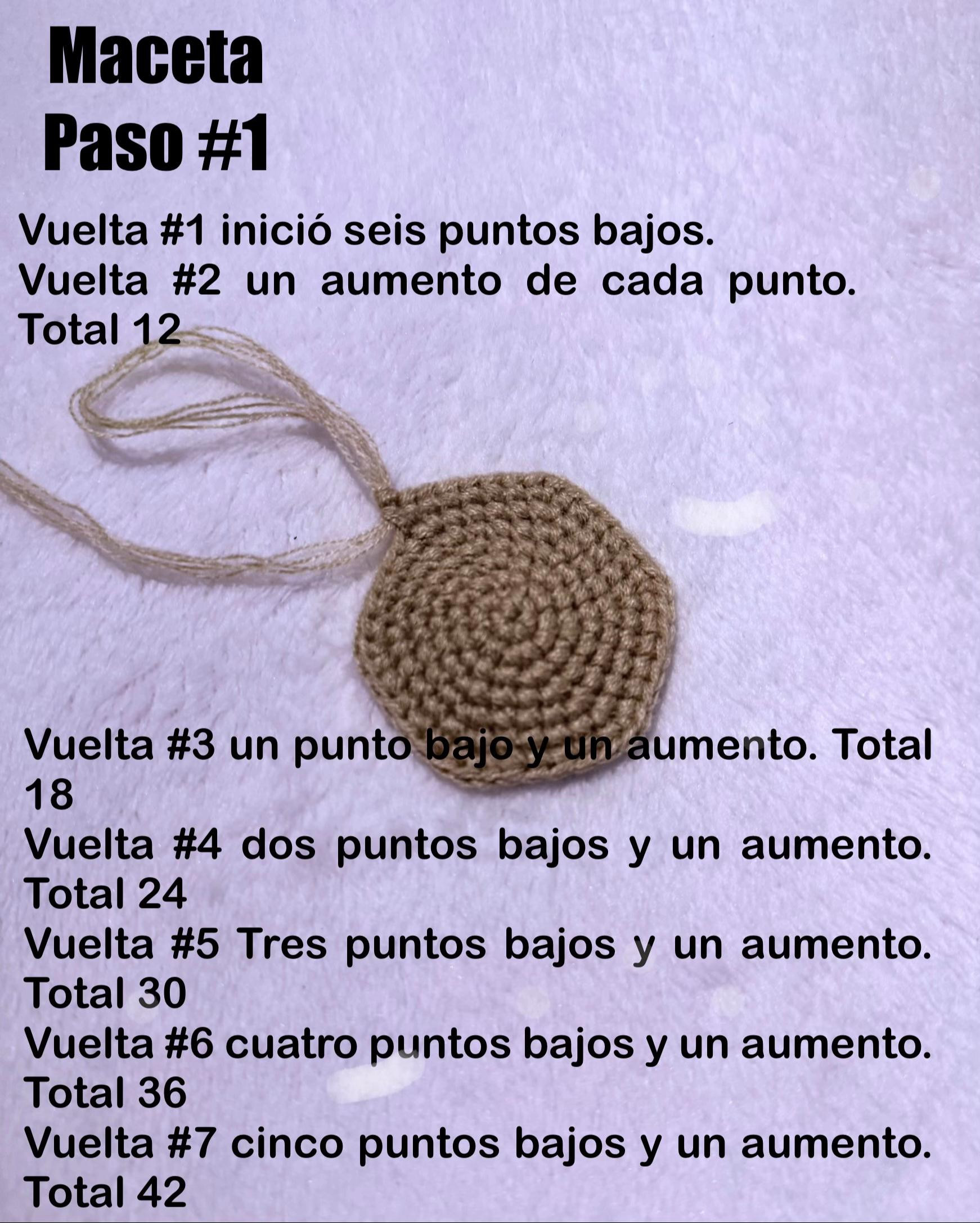 Patrón de Amigurumi: Rosa en Maceta con Corazón