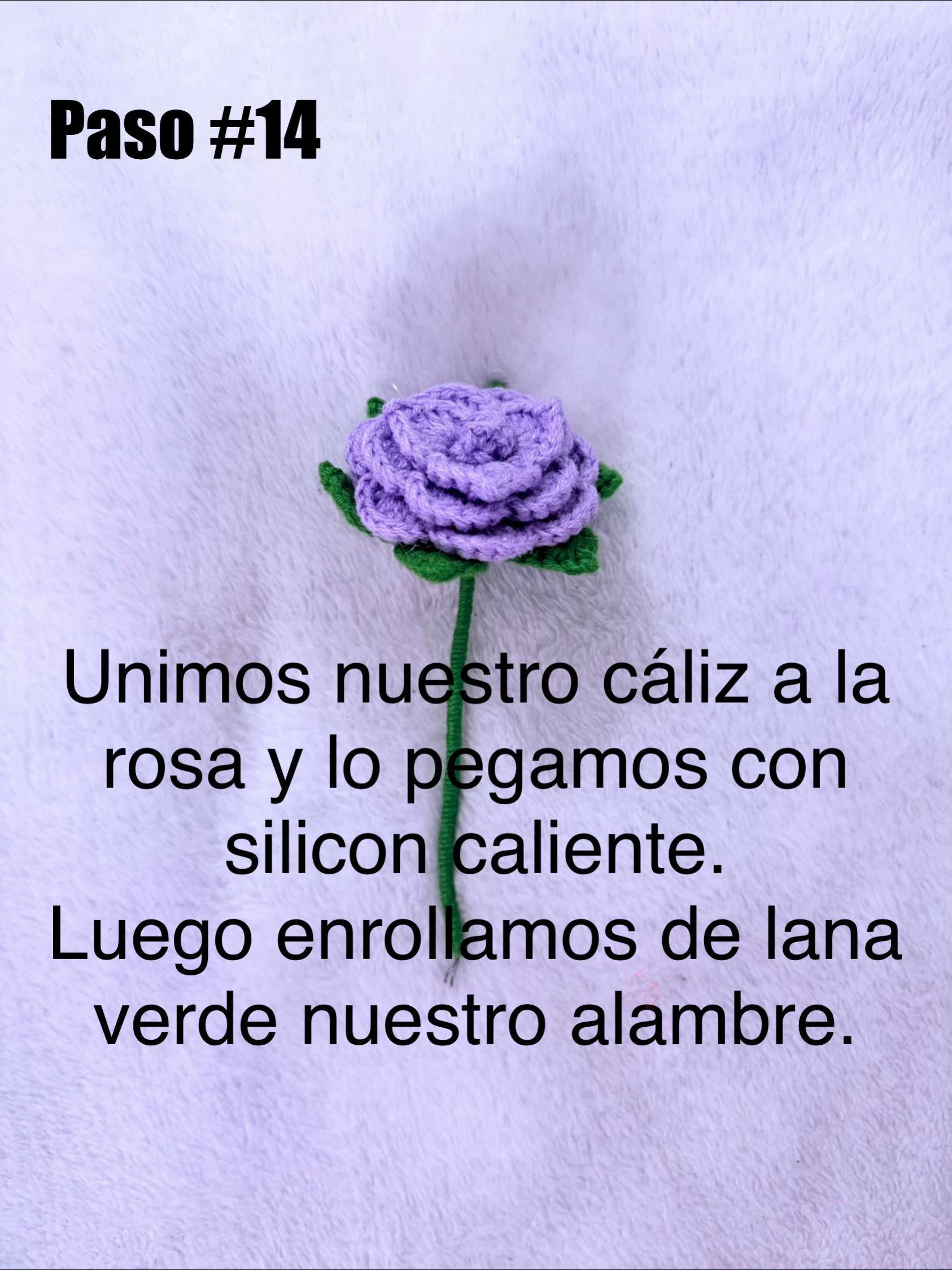 Patrón de Amigurumi: Rosa en Maceta con Corazón