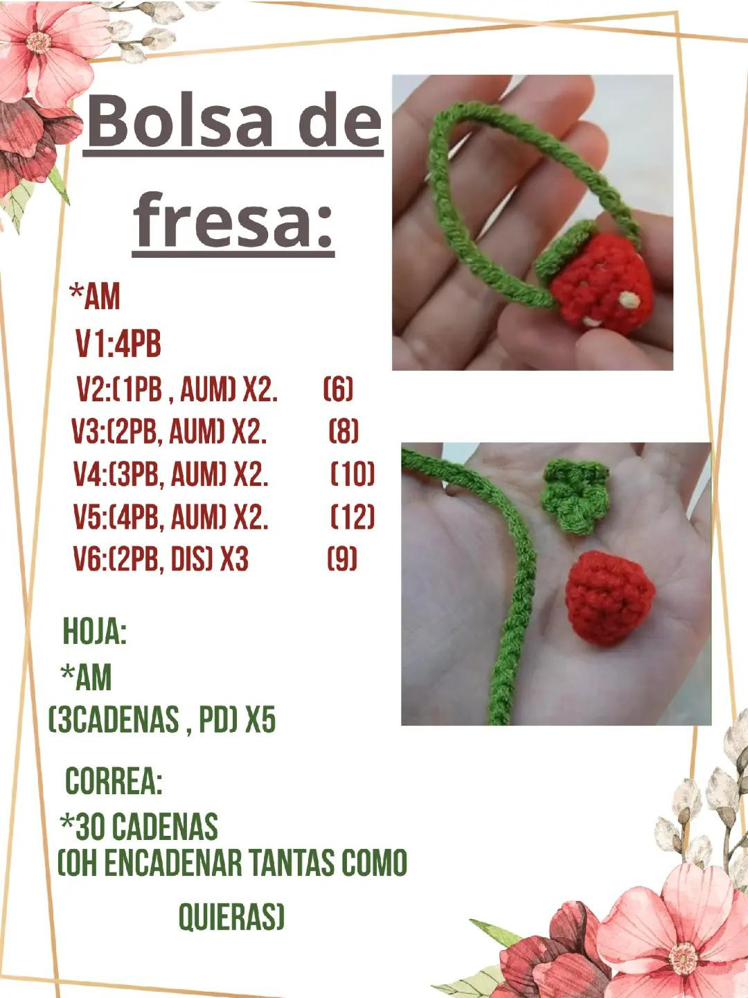 Patrón de amigurumi: Vaca miniatura con bolso rojo