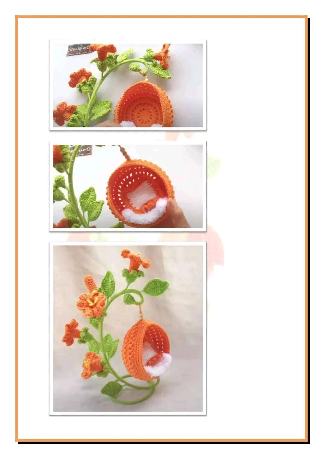 Patrón de Columpio de Flores de Ganchillo Gratis y Creativo