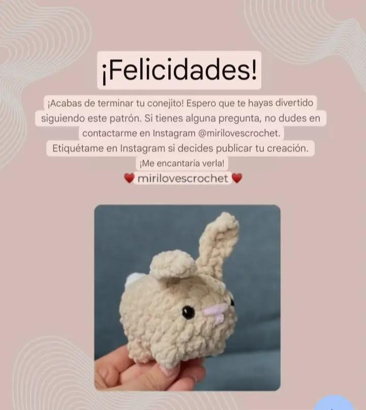 Patrón de conejito de Pascua sin costura, instrucciones detalladas para principiantes.
