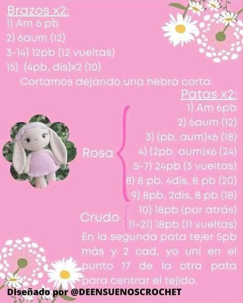 Patrón de conejo amigurumi adorable para tejedores creativos