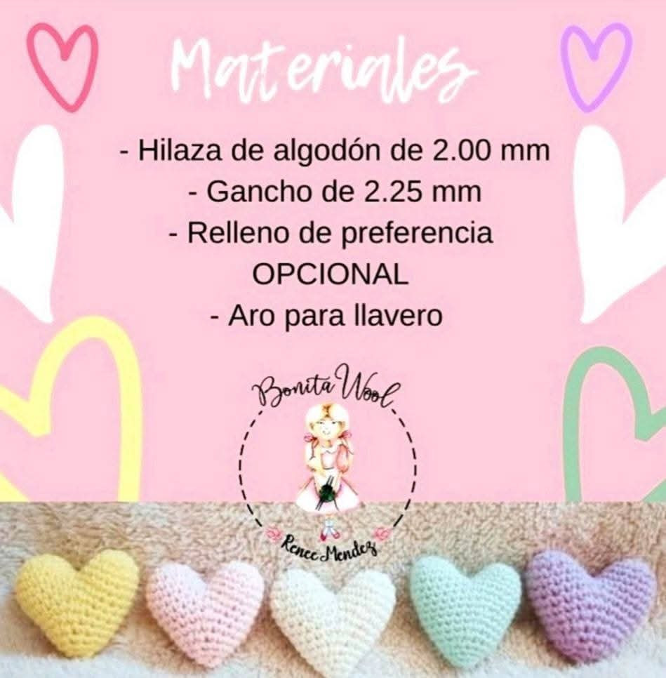 Patrón de corazones tejidos a crochet, descarga gratuita y fácil de seguir