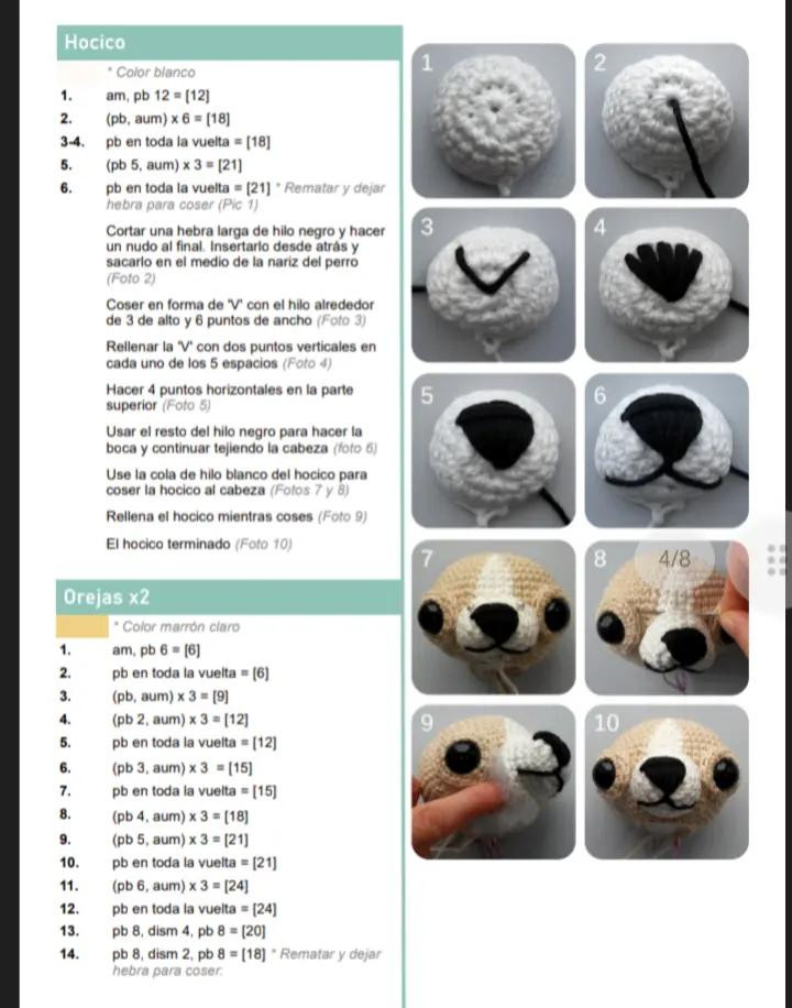 Patrón de crochet amigurumi para crear un perro chihuahua adorable