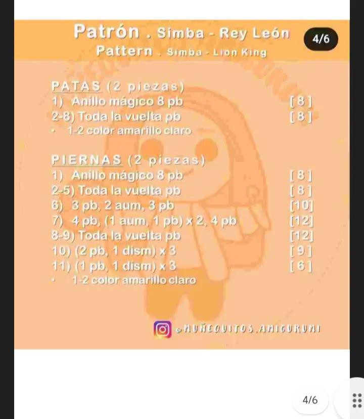 Patrón de crochet: Crea tu propio Simba de El Rey León