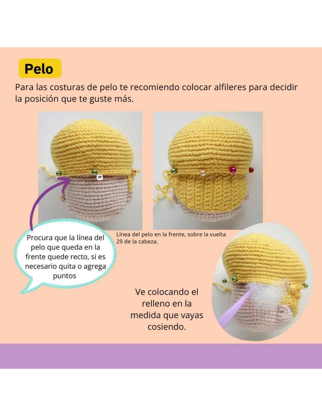 Patrón de crochet de Johnny Bravo: guía detallada para tejer amigurumi