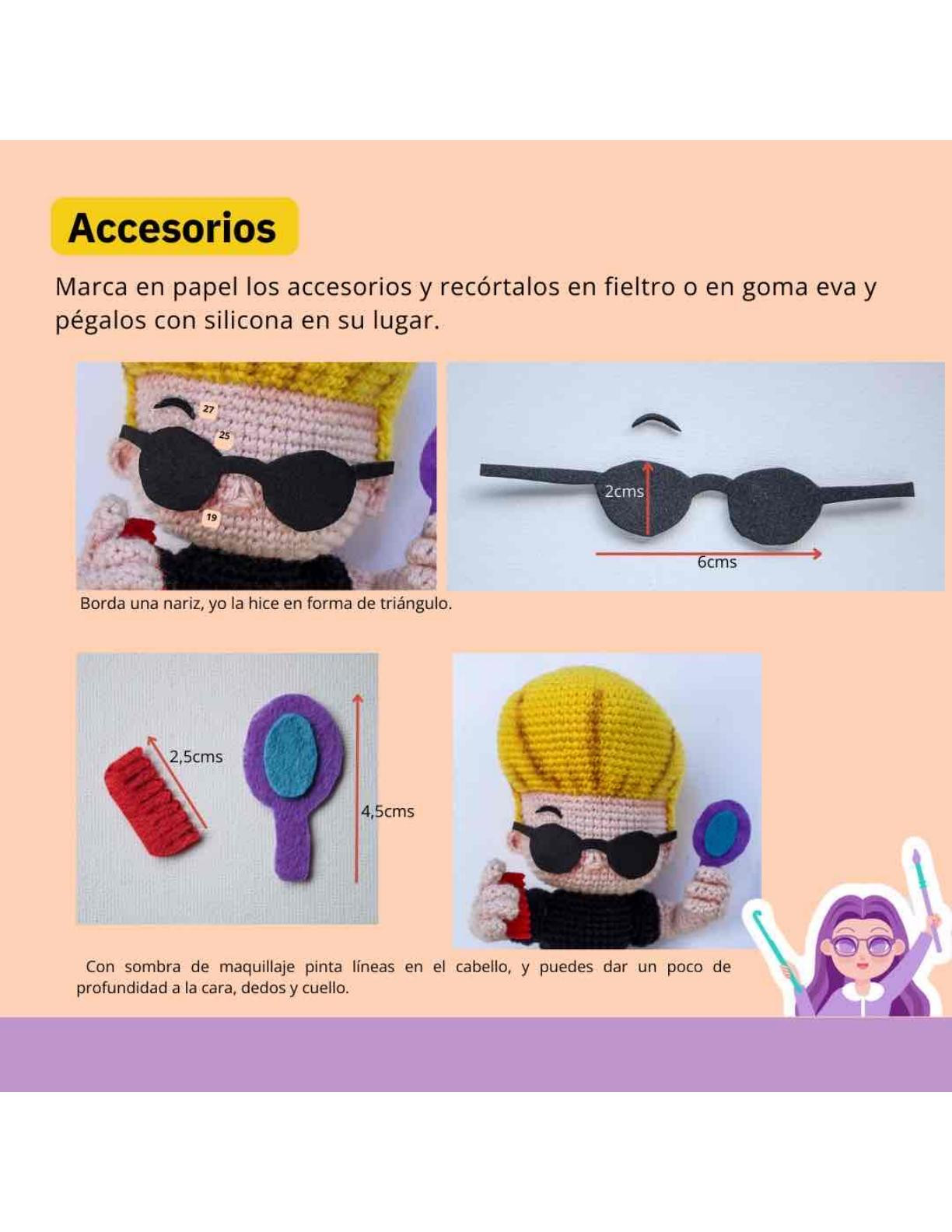 Patrón de crochet de Johnny Bravo: guía detallada para tejer amigurumi