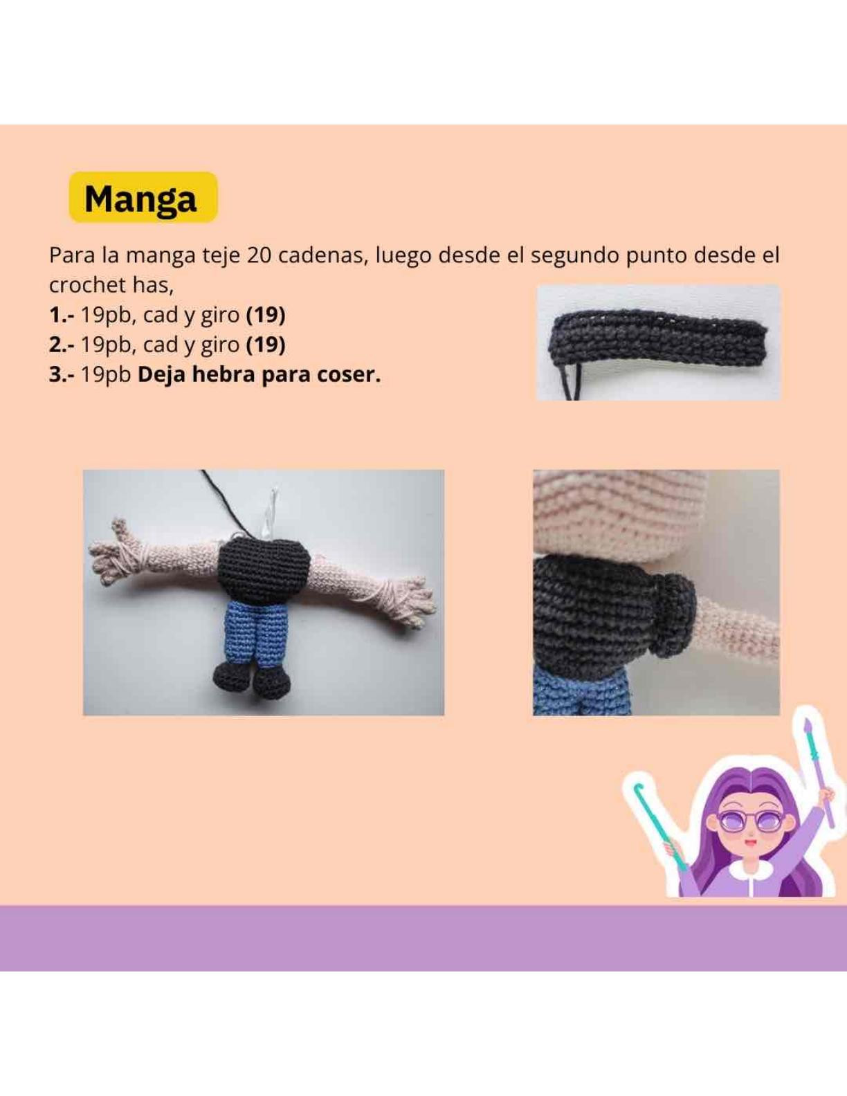 Patrón de crochet de Johnny Bravo: guía detallada para tejer amigurumi