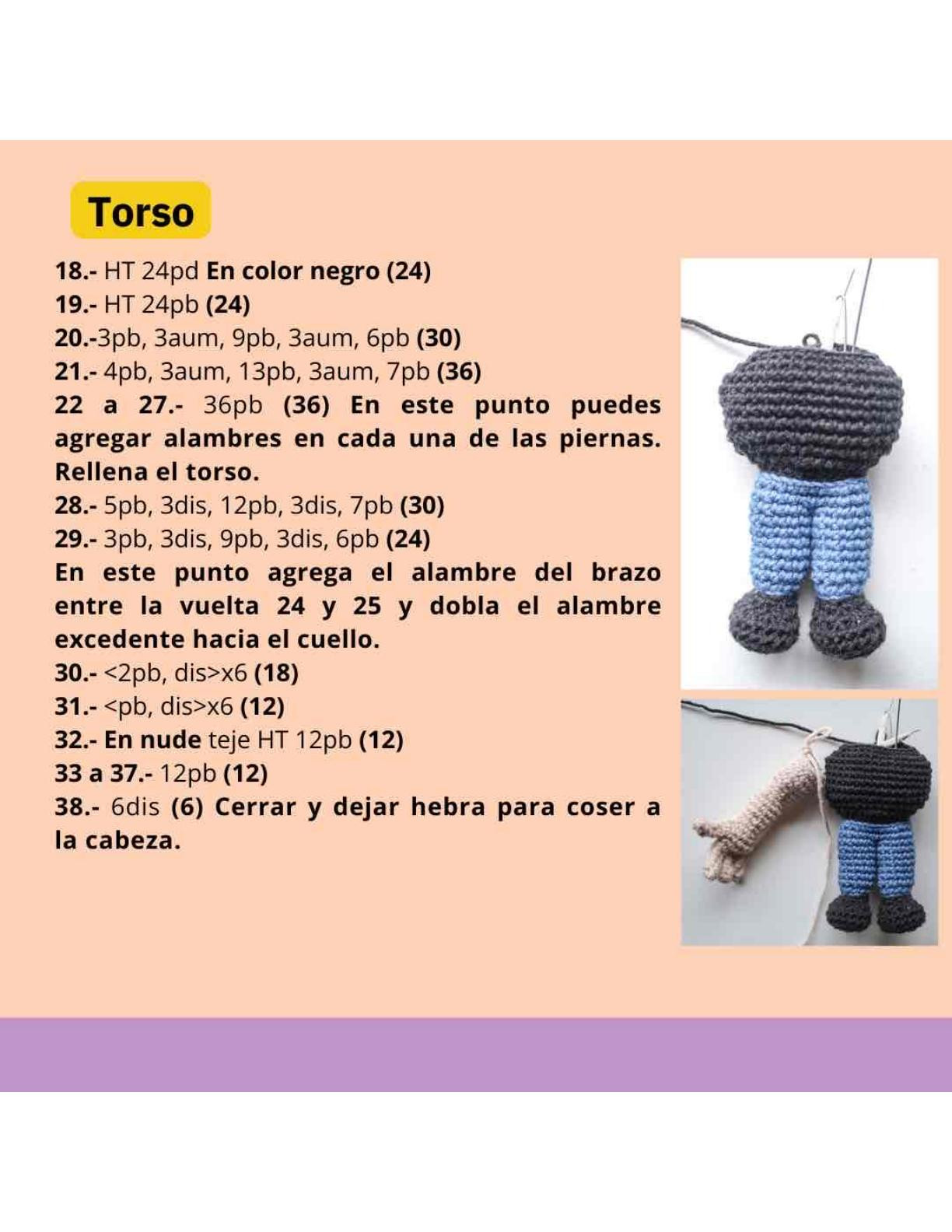 Patrón de crochet de Johnny Bravo: guía detallada para tejer amigurumi