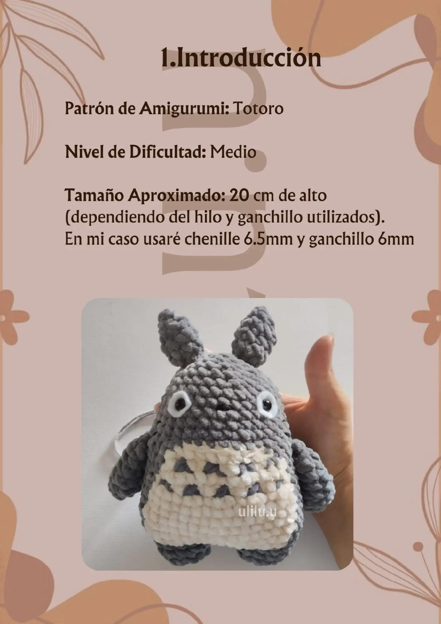 Patrón de crochet de Totoro para tus proyectos creativos