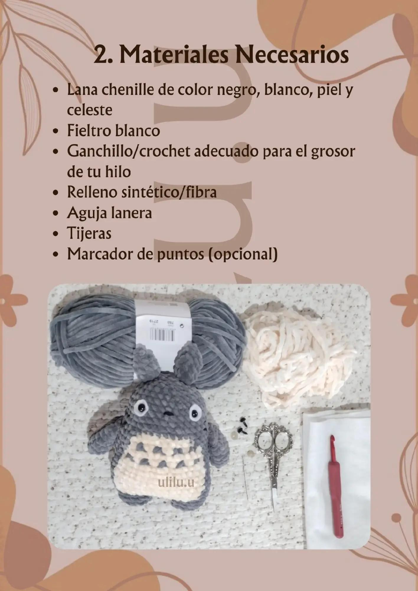 Patrón de crochet de Totoro para tus proyectos creativos