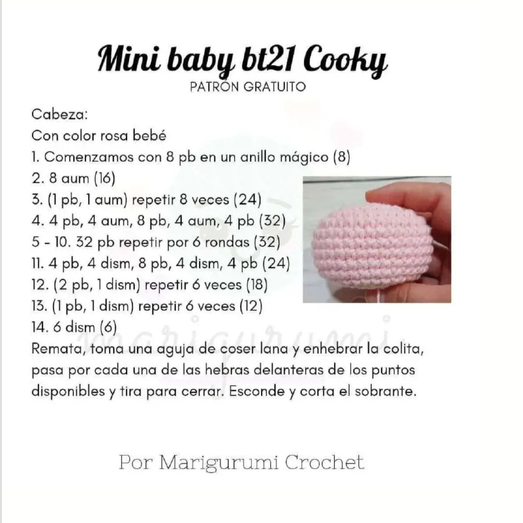 Patrón de crochet de un adorable conejo rosado amigurumi