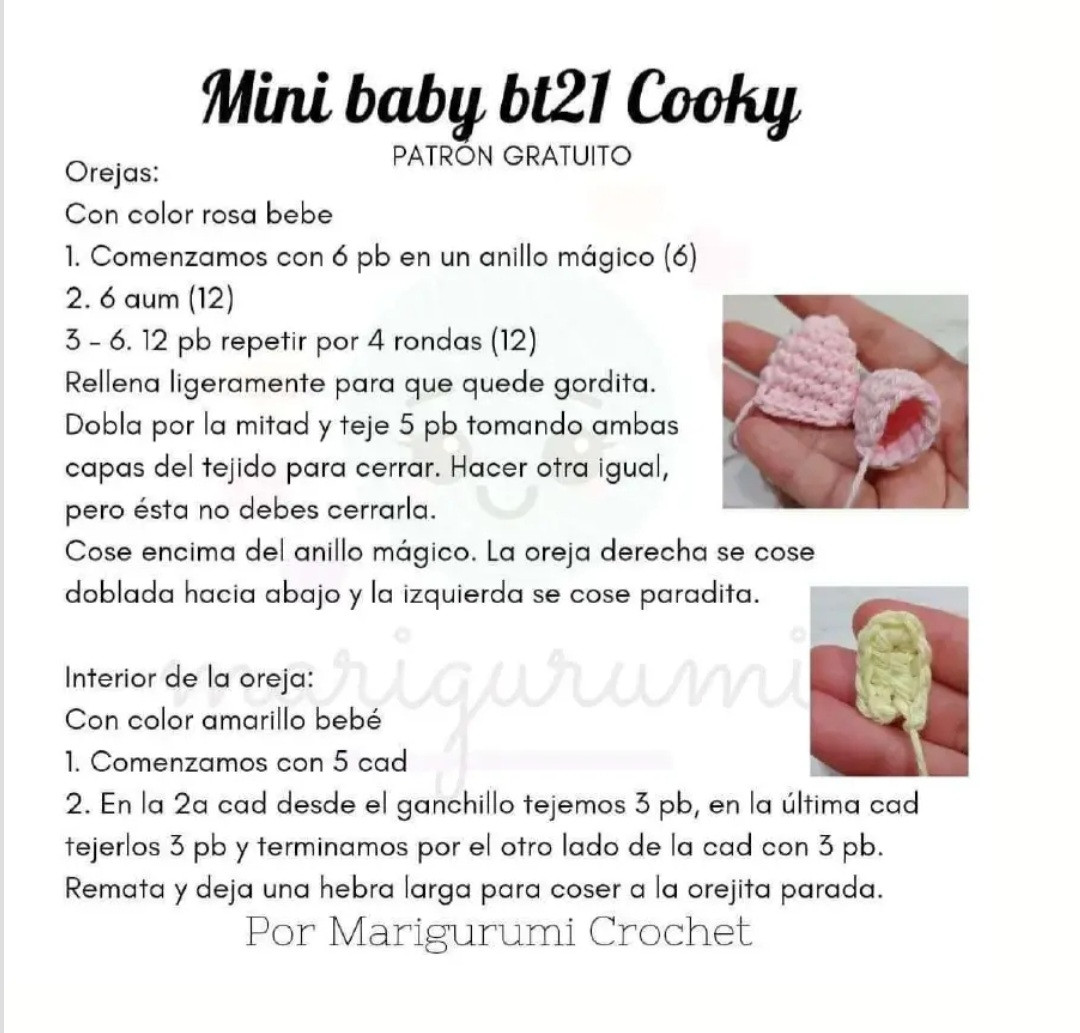 Patrón de crochet de un adorable conejo rosado amigurumi